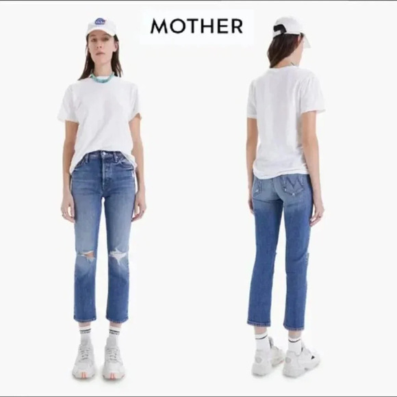 Mother  Denim Jeans the Tomcat Straight Leg Seriously Truce Medium Wash Size 25 - Picture 1 of 13